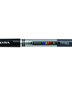 Marcatore a pennarello Lyra Graduate Mark All: confezione con 6 pz., inchiostro nero, punta 1 mm