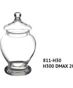 Alternative view of Potiche vetro forma classica ad orcio alta 27 cm