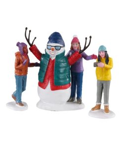 Alternative view of Personaggi Lemax – SNOWMAN SELFIE,   SET OF 3  MAILBOX