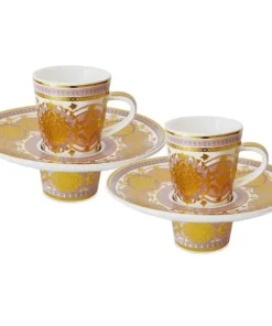Tazzine Porcellana Oro Rosa Linea Gala Baci Milano