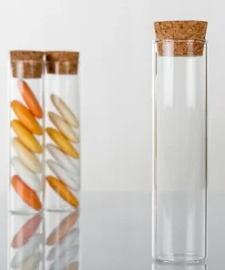 Alternative view of 48 Provette in Vetro 10 cm con Tappo in Sughero Base Cilindrica porta confetti