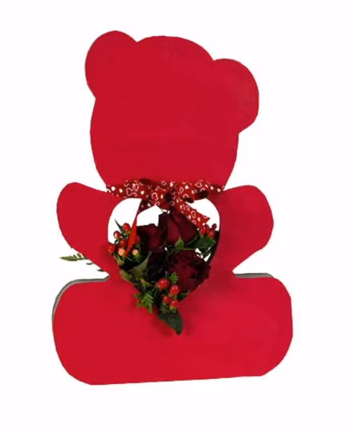 Pacchetto Orsetto Love 18 pezzi 6 x misura-Rosso - immagine 5