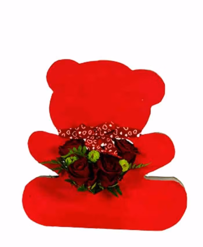 Pacchetto Orsetto Love 18 pezzi 6 x misura-Rosso - immagine 4