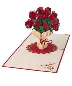 Alternative view of 3D Pop Up biglietto auguri Rose