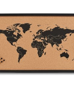 Alternative view of ZELLER Pinboard World 59×40 cm 11571 nero
