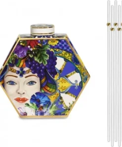 Alternative view of Bottiglia Diffusore Blu Porcellana Baci Milano Linea B&R Living