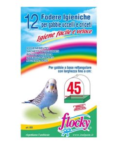 FODERE GABBIE UCCELLI RETTANGOLARI CM.45
