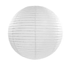 Lanterna Bianca In Carta E Metallo