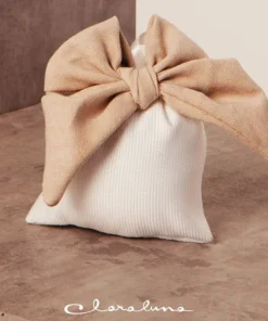 Sacchetto con fiocco tortora medio Claraluna